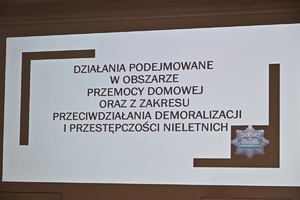 Policjanci podczas szkolenia w auli Komendy Wojewódzkiej Policji w Rzeszowie