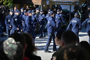 Zaproszeni goście i uczestnicy XI Podkarpackiego Młodzieżowego Święto Bezpieczeństwa Wewnętrznego