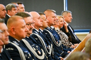 Uczestnicy uroczystości - wśród nich podkarpaccy policjanci