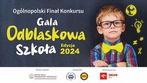 Grafika z Gali Finałowej Ogólnopolskiego Konkursu „Odblaskowa Szkoła” 2024