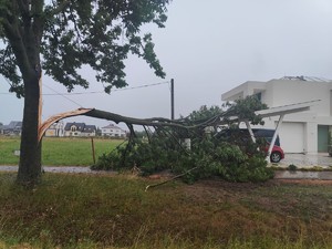 Podkarpaccy policjanci po przejściu burz – ewakuacja obozów harcerskich i wsparcie mieszkańców