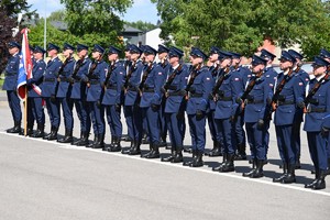 Policjanci i zaproszeni goście podczas obchodów Święta Policji w OPP Rzeszów