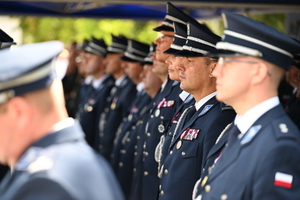Policjanci i zaproszeni goście podczas obchodów Święta Policji w OPP Rzeszów