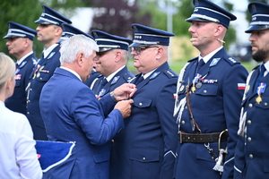 Policjanci i zaproszeni goście podczas obchodów Święta Policji w OPP Rzeszów
