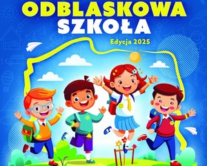 Grafika dotycząca konkursu Odblaskowa Szkoła 2025
