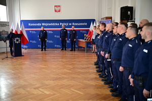 Policjanci podczas konkursu na najlepszego oskarżyciela publicznego.