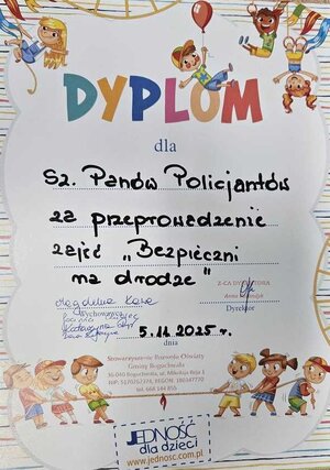 Dyplom dla policjantów