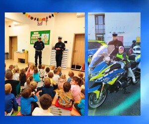 Policjanci podczas spotkania z dziećmi