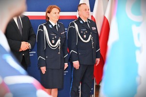 Funkcjonariusze podczas ślubowania