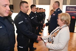 Funkcjonariusze podczas ślubowania