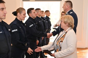 Funkcjonariusze podczas ślubowania