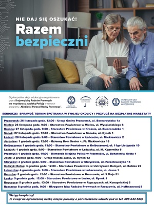 Grafika "Nie daj się oszukać! Razem bezpieczni"