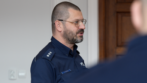 Policjanci podczas recertyfikacji.