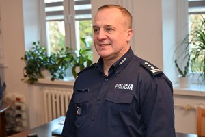 Funkcjonariusze podczas spotkania z Komendantem