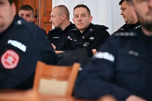 Funkcjonariusze podczas szkolenia.