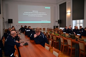 Funkcjonariusze podczas szkolenia.