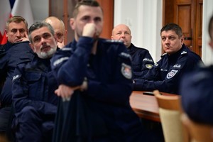 Funkcjonariusze podczas szkolenia.