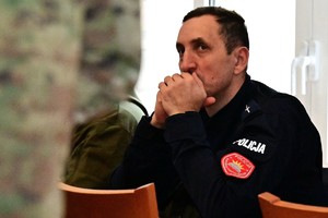 Funkcjonariusze podczas szkolenia.