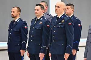 Funkcjonariusze podczas odznaczenia