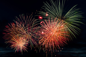 na zdjęciu fajerwerki