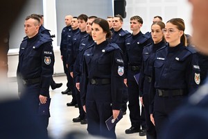 Policjanci podczas ślubowania