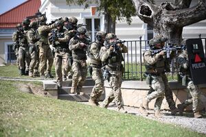 Policjanci podczas szkolenia