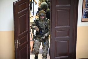 Policjanci podczas szkolenia