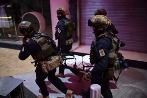 Funkcjonariusze podczas doskonalenia umiejętności