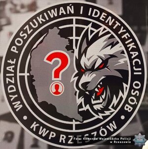 Logo policjantów z Wydziału Poszukiwań i Identyfikacji Osób Komendy Wojewódzkiej Policji w Rzeszowie