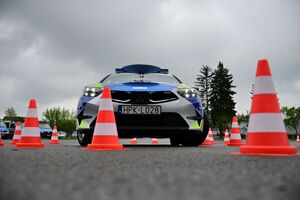 Policjanci podczas eliminacji