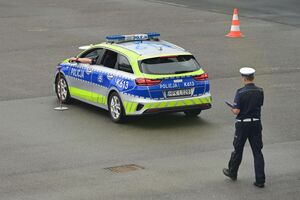 Policjanci podczas eliminacji