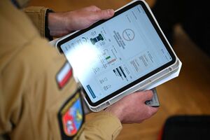 Uczestnicy podczas wojewódzkiego finału zawodów ratowników policyjnych