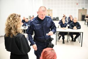 Uczestnicy podczas wojewódzkiego finału zawodów ratowników medycznych