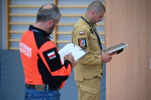 Uczestnicy podczas wojewódzkiego finału zawodów ratowników medycznych