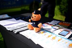 Policjanci podczas pikniku dla najmłodszych