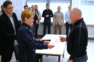 Funkcjonariusze podczas uroczystego zakończenia konkursu „Policjant Służby Kryminalnej Roku 2026"