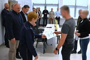 Funkcjonariusze podczas uroczystego zakończenia konkursu „Policjant Służby Kryminalnej Roku 2026"