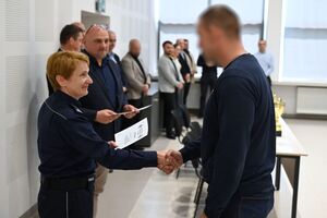 Funkcjonariusze podczas uroczystego zakończenia konkursu „Policjant Służby Kryminalnej Roku 2026"