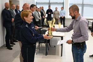 Funkcjonariusze podczas uroczystego zakończenia konkursu „Policjant Służby Kryminalnej Roku 2026"