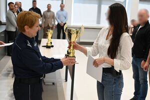 Funkcjonariusze podczas uroczystego zakończenia konkursu „Policjant Służby Kryminalnej Roku 2026"