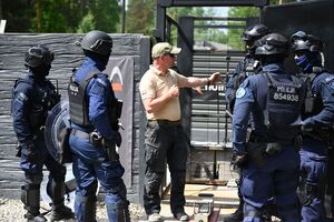 Policjanci podczas szkolenia