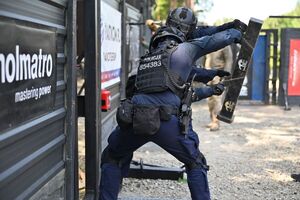 Policjanci podczas szkolenia