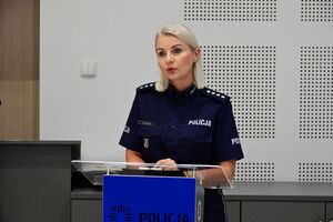 Funkcjonariusze podczas wojewódzkiego finału konkursu par patrolowych