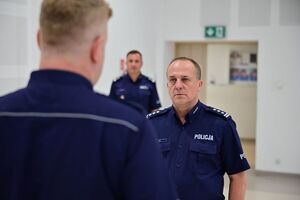 Funkcjonariusze podczas wojewódzkiego finału konkursu par patrolowych