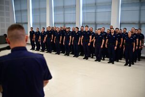 Funkcjonariusze podczas wojewódzkiego finału konkursu par patrolowych
