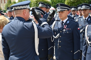 Policjanci i zaproszeni goście - podczas uroczystości Wojewódzkich Obchodów Święta Policji w Rzeszowie