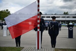 Funkcjonariusze podczas obchodów Święta Policji w rzeszowskim oddziale prewencji