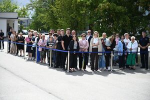Funkcjonariusze podczas obchodów Święta Policji w rzeszowskim oddziale prewencji