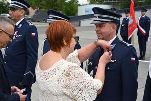 Funkcjonariusze podczas obchodów Święta Policji w rzeszowskim oddziale prewencji