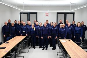 Policjanci podczas Wojewódzkich eliminacji do II Ogólnopolskiego Konkursu dla policjantów rzeczników dyscyplinarnych